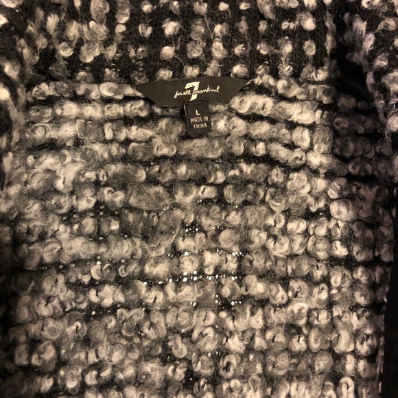 1[7ForAllMankind] BoucleMoro Vest black white grey - Picture 3 of 6